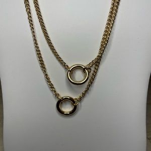 8 Other Reasons set of two gold ring necklaces